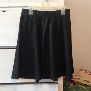 A-line black skirt